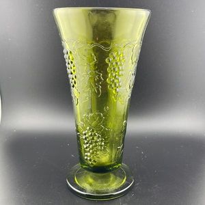 Vintage Indiana Glass Co. Colony Green Harvest Vase